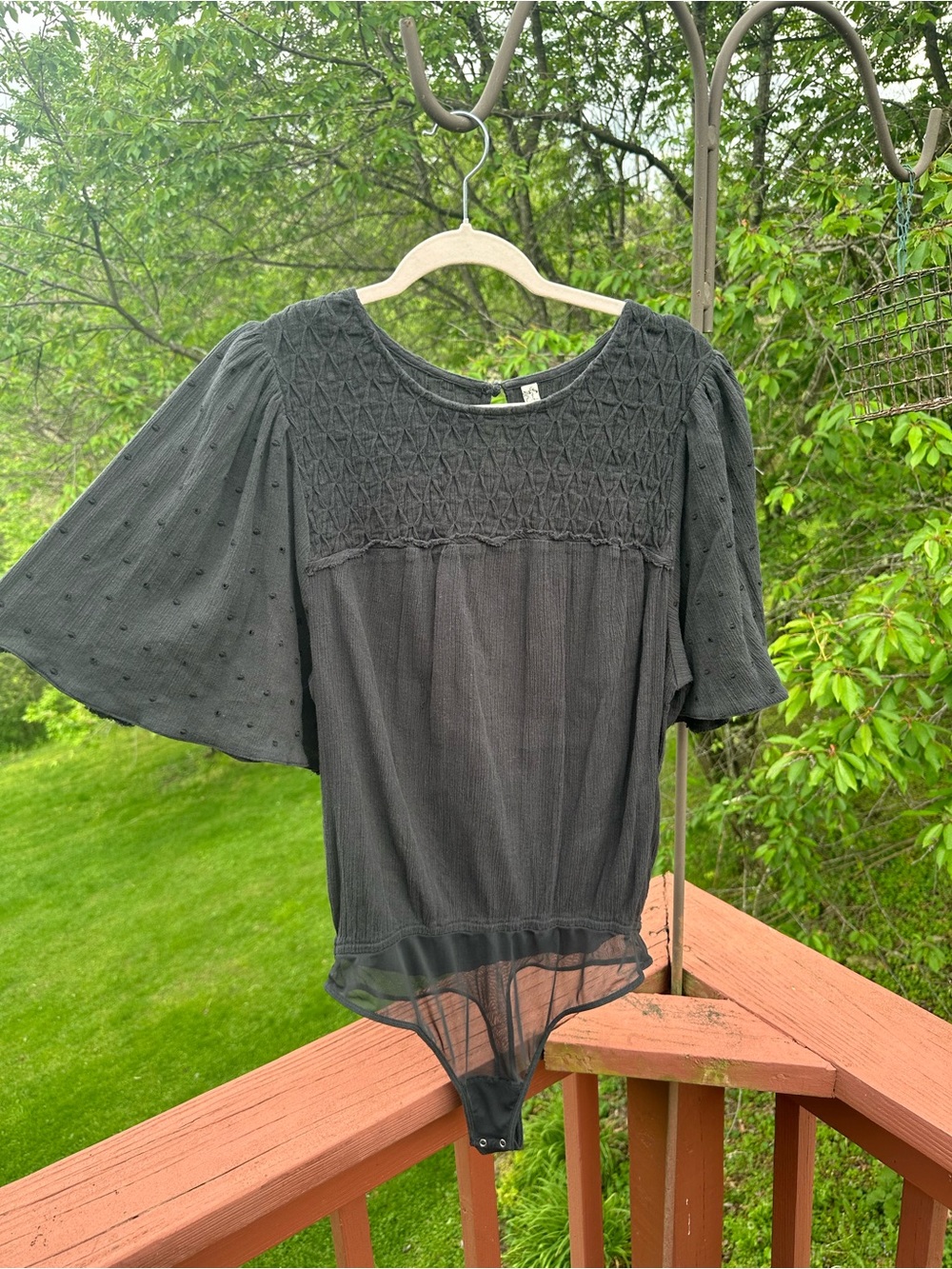 Free People Perfect Catch Flutter Sleeve Bodysuit - Picture 3 of 5